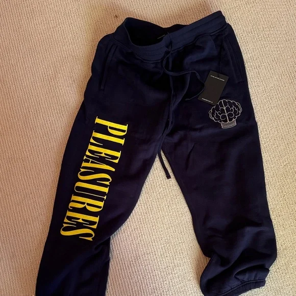 Pleasures N.E.R.D. Navy Sweatpants - Picture 1 of 5